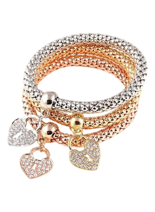 NIBEMINENT - 3-Piece Rhinestone Bracelet Set - Image 1
