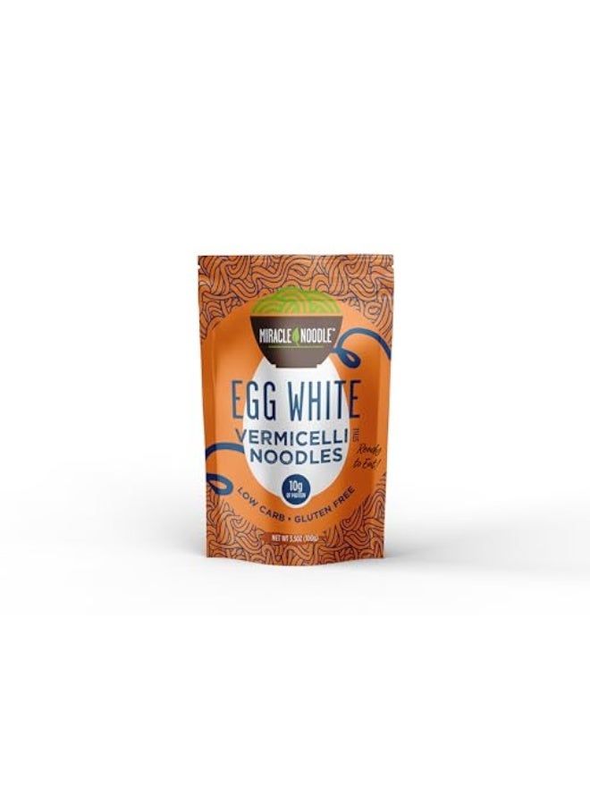 Miracle Noodle Egg White Vermicelli Angel Hair Pasta 35 Oz Pack of 6 Ready to Eat Egg White Noodles 10g Protein 45 Calories 1g Net Carbs Per Serving High Protein Keto GlutenFree - Image 5