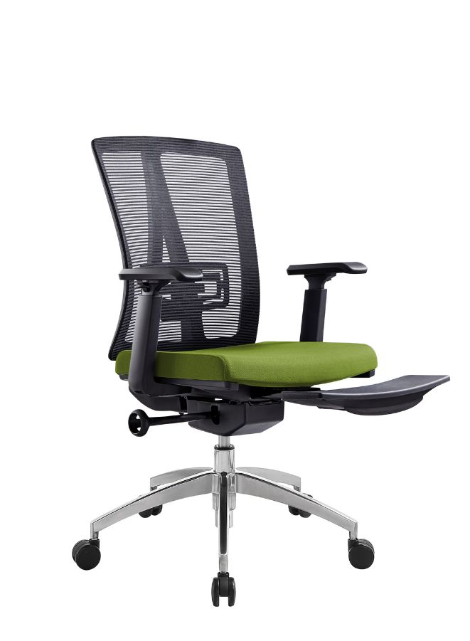 Generic Modern Ergonomic Office Chair with Adjustable Armrest and Footrest for Office Executives and Managers, Green - Image 1