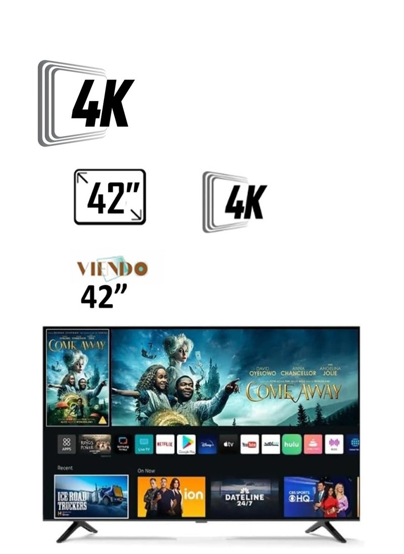 فيندو - تلفزيون ذكي WEBOS FHD 4K مقاس 42 بوصة، مع تطبيق Netflix وYouTube Prime Video، أسود | V42D1 - Image 1