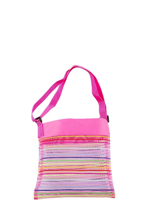 5pcs Beach Tote Bag Beach Toy Storage Bag Beach Shell Bag Kids Beach Bag Mesh Pool Bag Rainbow Mesh Storage Toy Backpack - Image 5