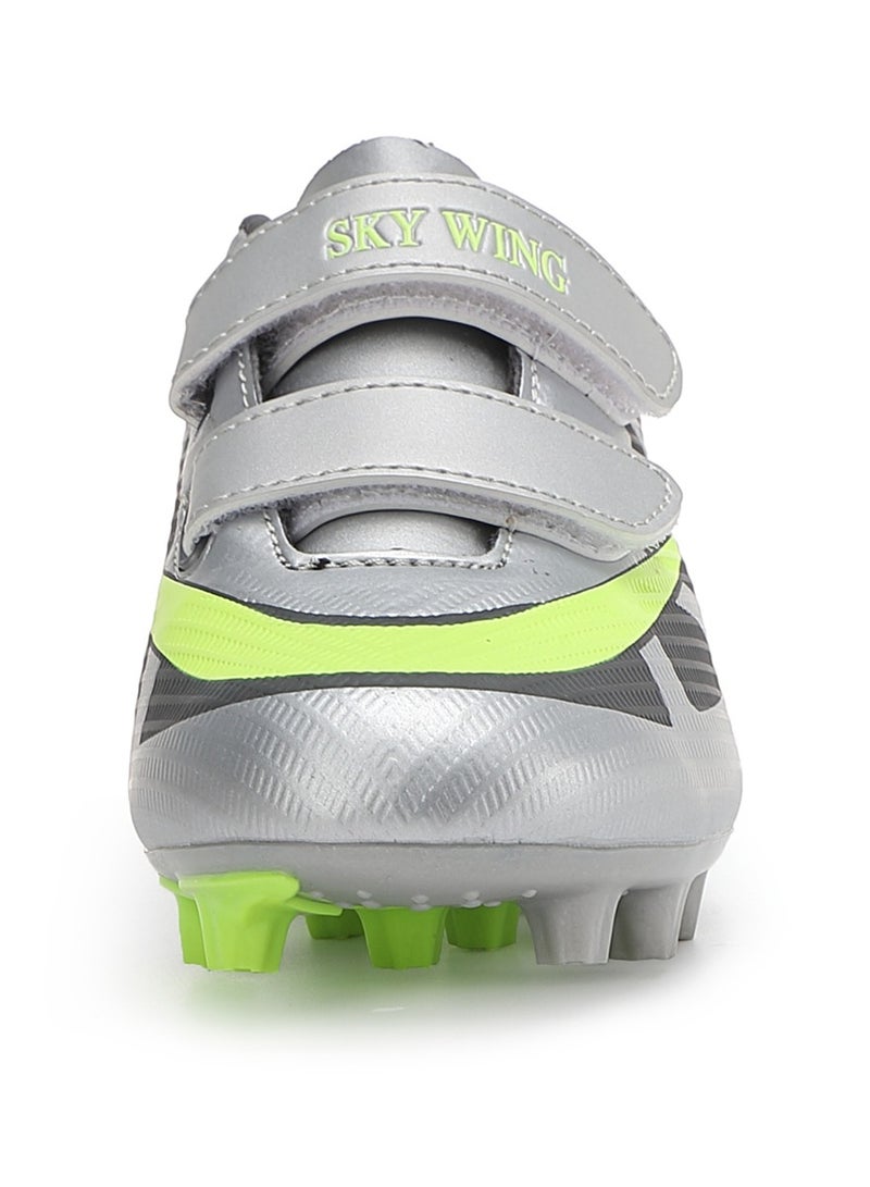 SKY WING Boys And Girls Soccer Cleats FG Sole Hook And Loop Soccer Shoes For Unisex Kid Indoor Outdoor Hook & Loop Football Shoes Suitable Little Kid And Big Kid - Image 3