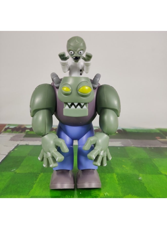 Generic - Plants Vs. Zombies Toy Large Pirate Giant Zombie Dr. King Catapult 2 Deep Sea Giant Full Set 3-Color:Large Size: Soft Rubber, Three-headed Pea Shooter + 3 Shells - Image 1