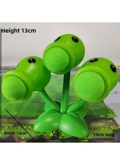 Plants Vs. Zombies Toy Large Pirate Giant Zombie Dr. King Catapult 2 Deep Sea Giant Full Set 3-Color:Large Size: Soft Rubber, Three-headed Pea Shooter + 3 Shells