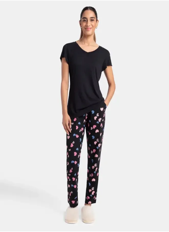 جوكي Jockey RX85 Women's Micro Modal Cotton Short Sleeve T-Shirt & Pyjama Sleep Set