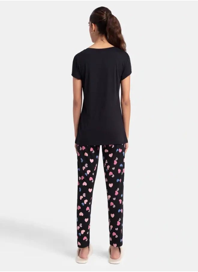 JOCKEY - Jockey RX85 Women's Micro Modal Cotton Short Sleeve T-Shirt & Pyjama Sleep Set - Image 1