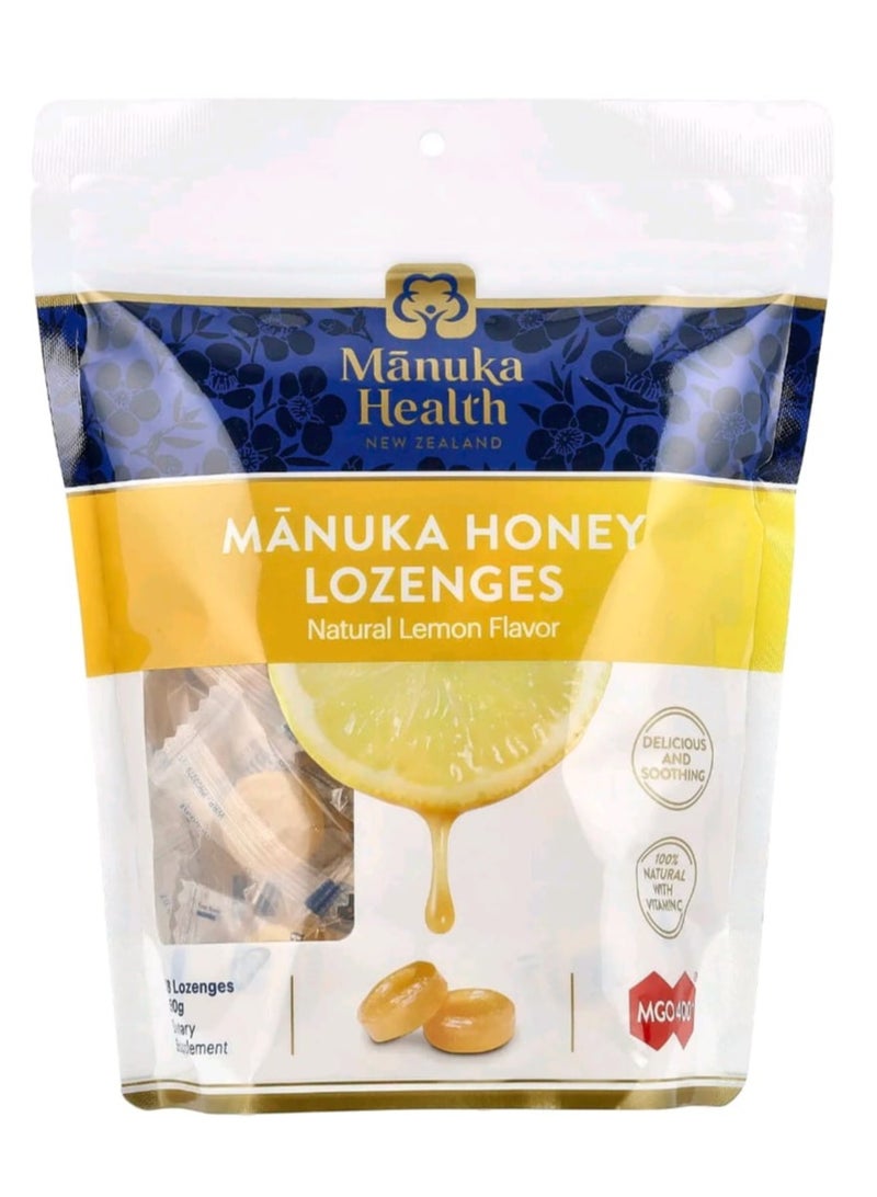 مانوكا هيلث معينات عسل مانوكا، بنكهة الليمون الطبيعي، MGO 400+، 58 معينة - Image 1