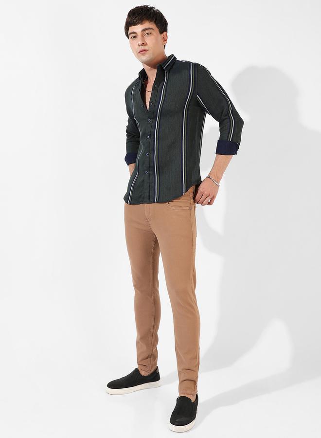 كامبوس سوترا قميص كاجوال مخطط من القطن من كامبس سوترا - Image 4