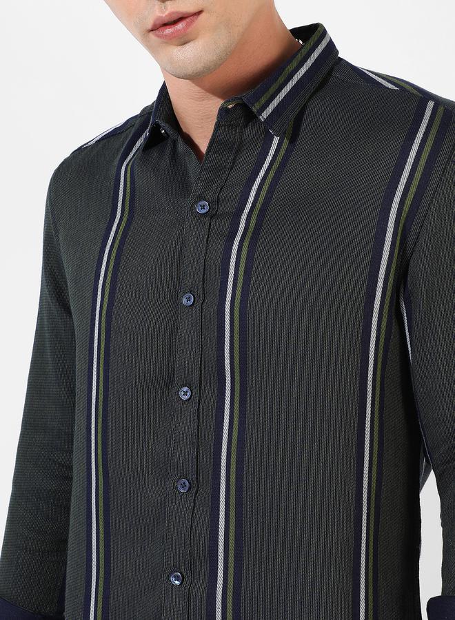 كامبوس سوترا قميص كاجوال مخطط من القطن من كامبس سوترا - Image 2