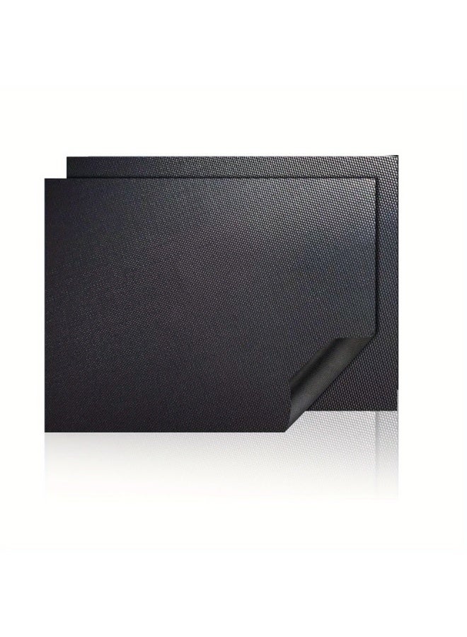 Chabeia 2 Pcs Extra Thick Non-Stick Oven Liners, Versatile for Electric, Gas, And Grill Use for Restaurant Eid for Fan Assisted Ovens,  Large Heavy Duty 60cm x 40cm 0.2mm for Easy Cleaning（Black） - Image 1