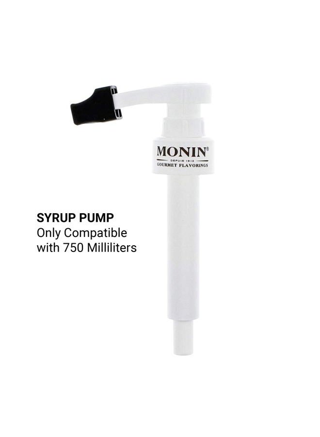 Monin Syrup Pump, Exclusively for 750ml (25.4 fl oz) Glass Bottles | Mess-Free Dispensing + Tip Cover Included (White) - Image 2