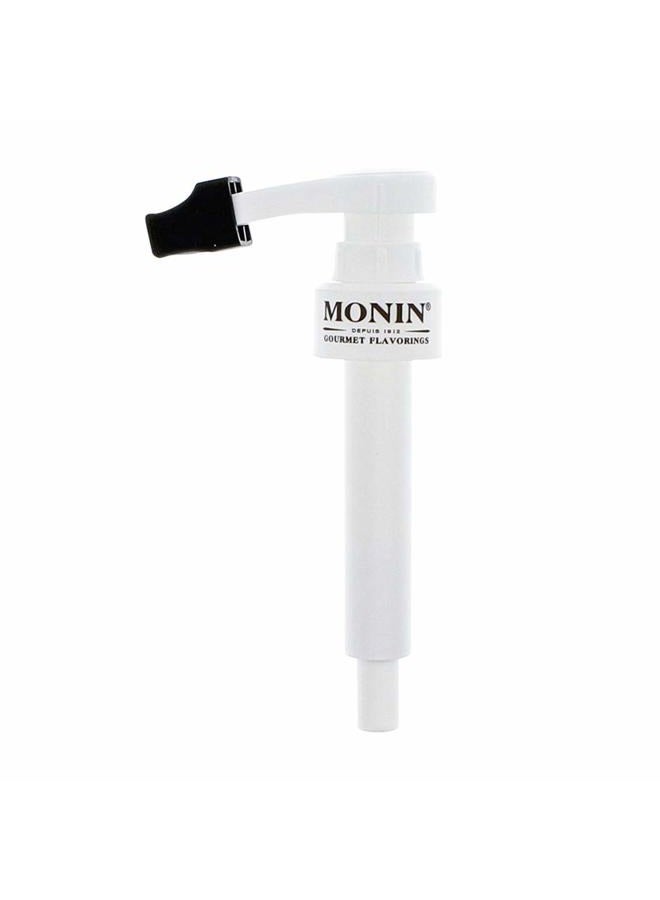 Monin Syrup Pump, Exclusively for 750ml (25.4 fl oz) Glass Bottles | Mess-Free Dispensing + Tip Cover Included (White) - Image 1