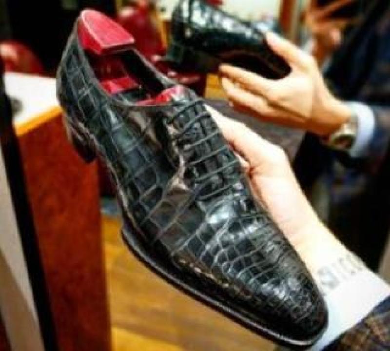 2020 custom lace foreign trade solid color single shoes men's shoes JGB2020N0008031 blackcrack 44 - Image 1