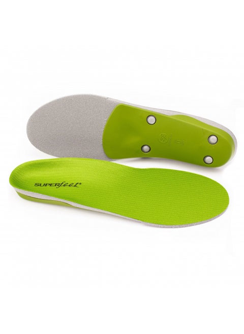 Superfeet GREEN - High Arch Orthotic Support - Cut-To-Fit Shoe Insoles - Men 11.5-13 / Women 12.5-14
