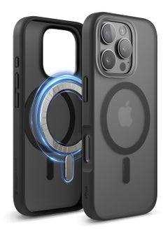 Elago Magnetic Hybrid for iPhone 16 PRO Compatible with MagSafe Case Cover - Soft Feeling Dark Gray Black 