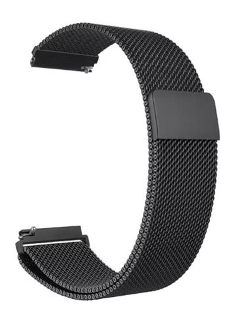 سوار ساعة ذكية مغناطيسي من الفولاذ المقاوم للصدأ لساعة Redmi Watch 5 Active/Lite باللون الأسود - Image 1