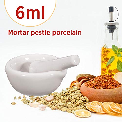 Raitron 6ml Porcelain Pepper Mill Mortar Pestle Pugging Pot Garlic Spice Grinder Pharmacy Herbs Bowl Mill Crusher DIY Kitchen Gadget - Image 4