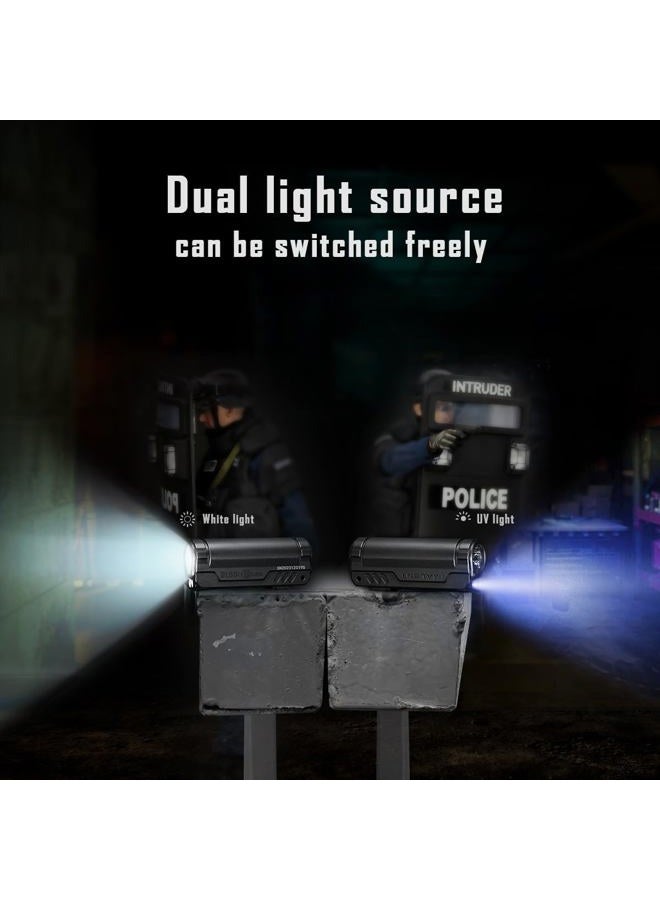 IMALENT BL50 Rechargeable EDC Flashlight 3600 Lumens, UV Light and White LED, High Lumens Portable Flashlights Dual Light Source Pocket Lights for Emergency and Camping (Grey) - Image 5