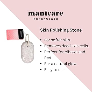 Manicare Skin Polishing Stone Natural Pumice Exfoliates Hard Dead Dry Skin Perfect For Professional Salon Home Pedicure Prevents Corns Calluses And Cracked Heels Smooths Skin Elbows And Knees - Image 2