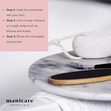 Manicare Skin Polishing Stone Natural Pumice Exfoliates Hard Dead Dry Skin Perfect For Professional Salon Home Pedicure Prevents Corns Calluses And Cracked Heels Smooths Skin Elbows And Knees - Image 4