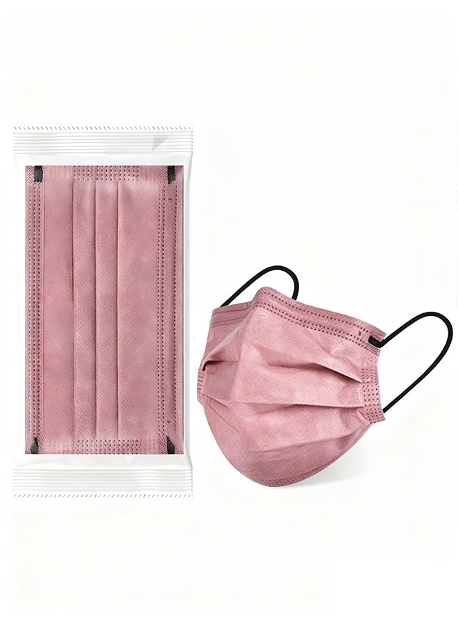 50 Pcs 3D Disposable Face Masks, Individually Packaged Slimming Face-Shaping Masks, Breathable Comfortable Skin-Friendly Pink Masks with Black Ear Loops - Image 5