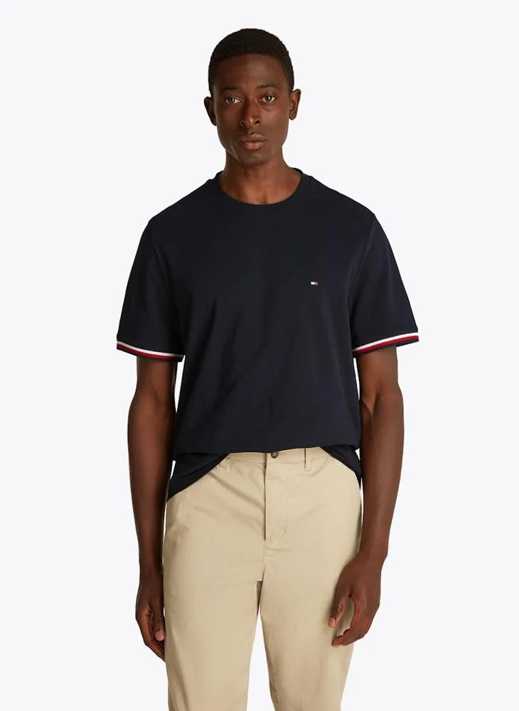 TOMMY HILFIGER Global Stripe Crew Neck T-Shirt