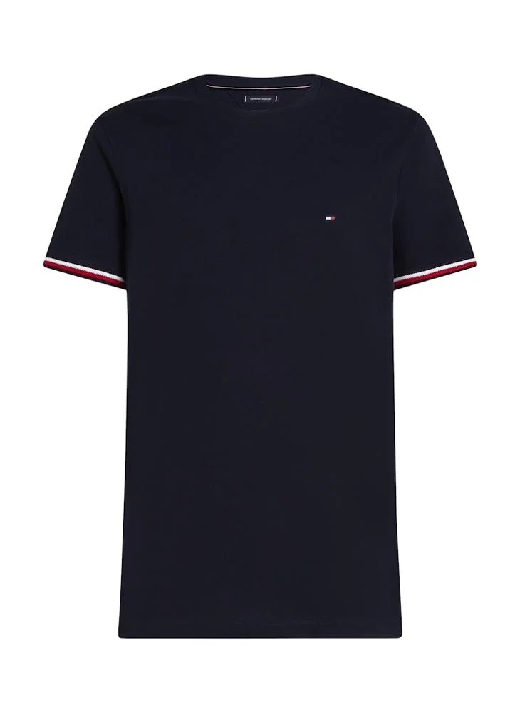 TOMMY HILFIGER Global Stripe Cuff T-Shirt