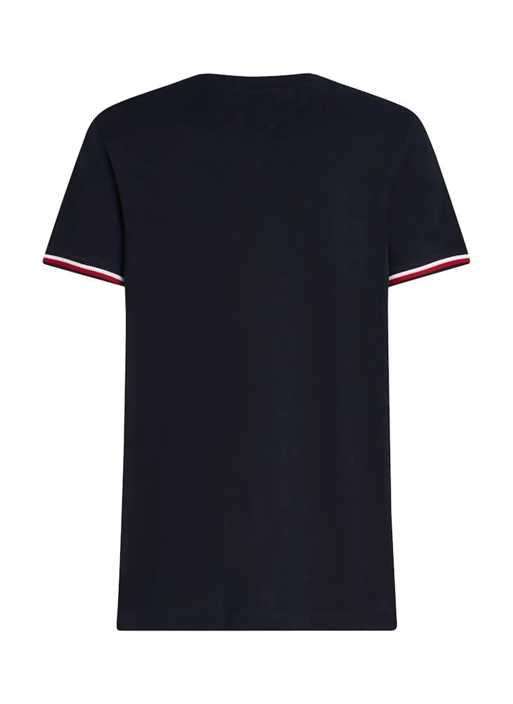 TOMMY HILFIGER Global Stripe Cuff T-Shirt