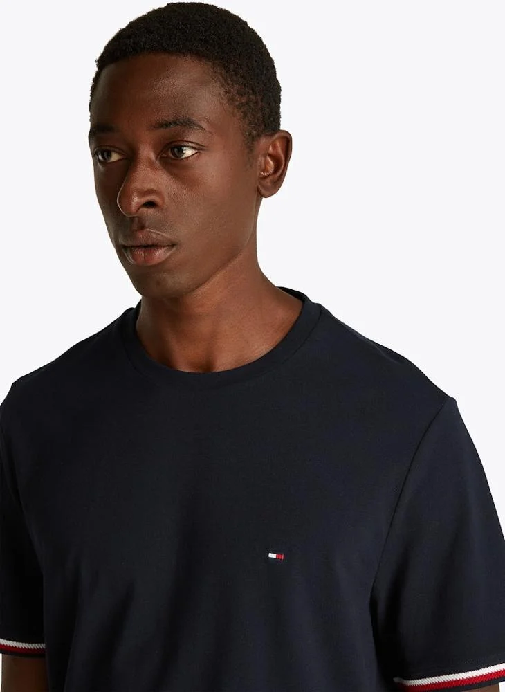 TOMMY HILFIGER Global Stripe Cuff T-Shirt