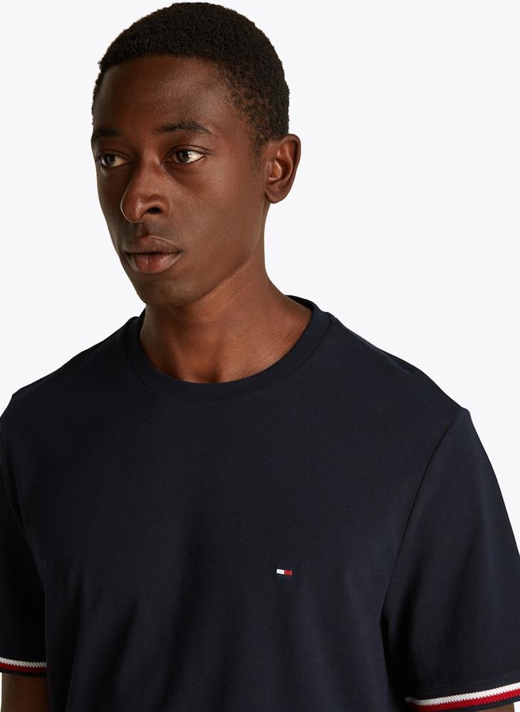 TOMMY HILFIGER Global Stripe Cuff T-Shirt  - Image 3