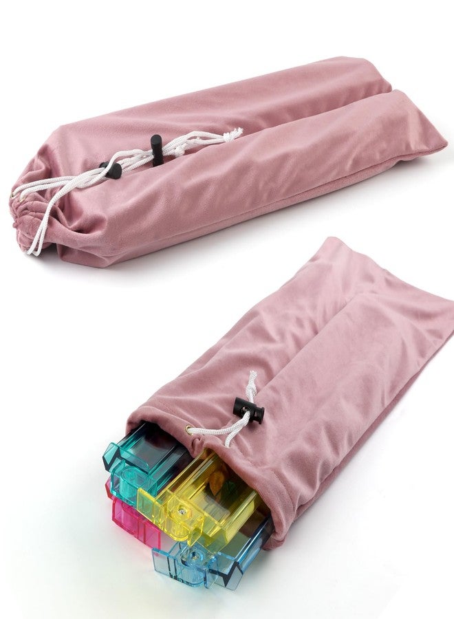 YCQDDA Mahjong Rack Bag, Soft Velvet Dual-Slot Storage Bag for 4 Mahjong Racks with Pushers, Drawstring Carrying Case, Giftable Mahjong Accessory for Women and Mahjong Lovers - Image 1