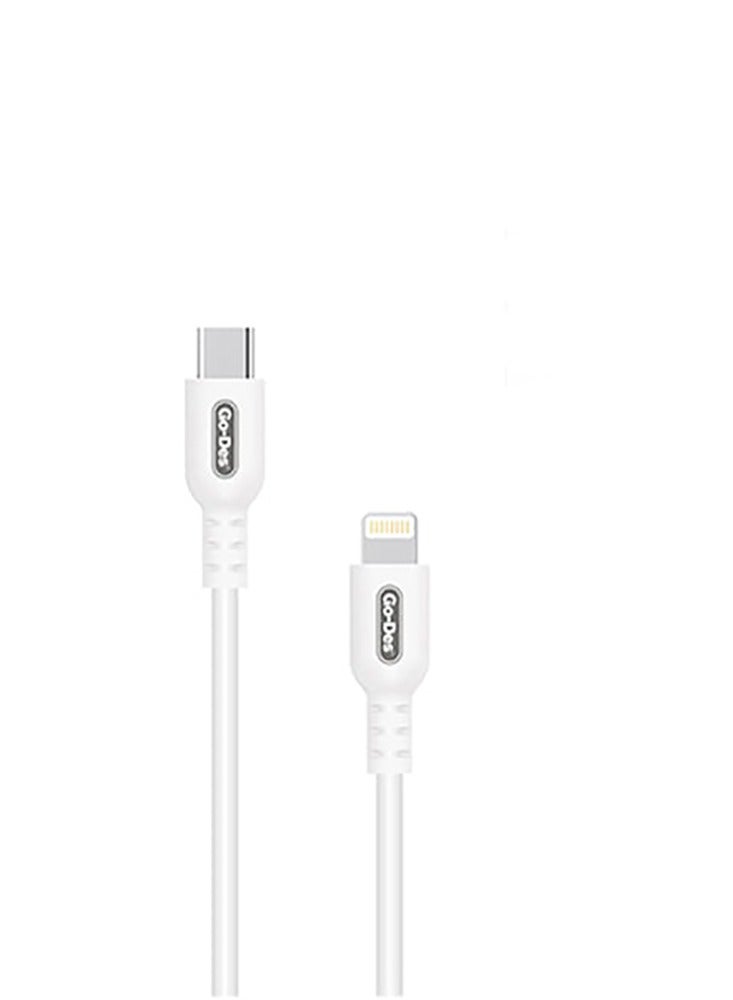 Go-Des Type-C to Lightning Cable 18W High Power 1M Length Fast Charging u0026 Data Transfer - Image 1
