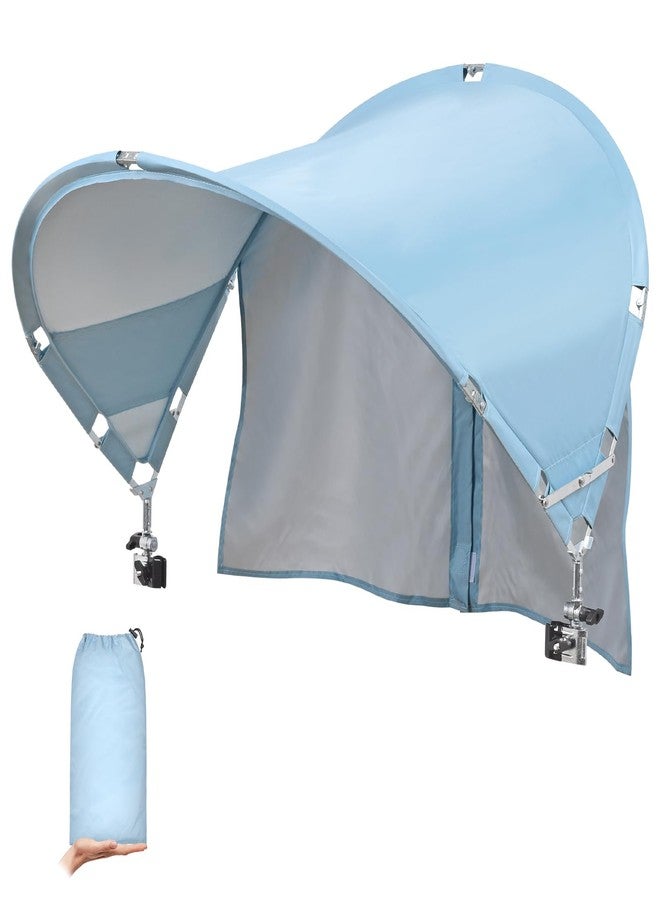 Reyzaa XL Universal Chair Canopy Umbrella, UPF 50+ Foldable Sun Shade Attachment with Adjustable Clamp, Fits Most Brands’ Beach, Camping, Lawn, Tanning, Zero Gravity, Lounge & Fishing Chairs - Image 1