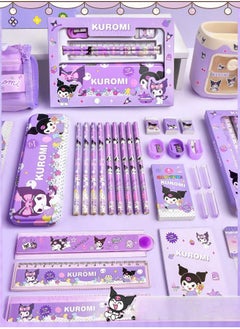 Generic Kuromi student stationery set, school supplies gift box set, suitable for primary school students, including pencils, erasers, pencil sharpeners, etc., back to school season birthday gifts  - Image 3