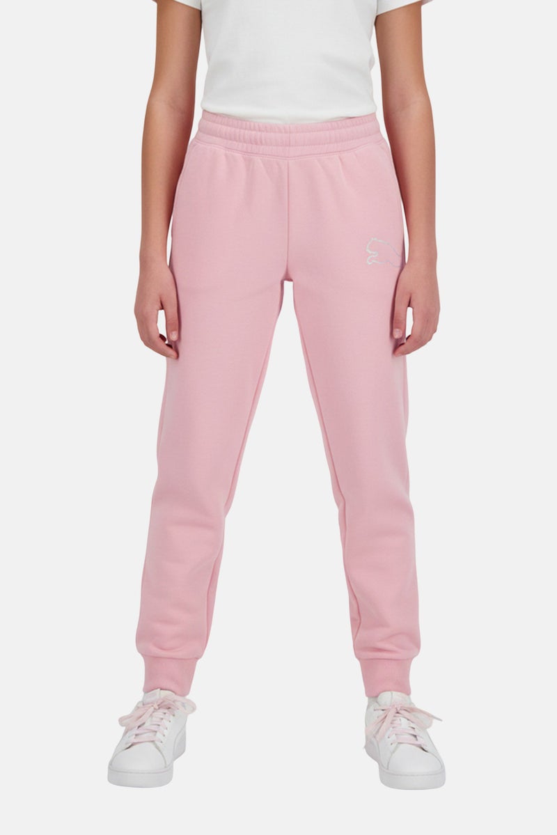 PUMA Kids Girl Drawstring Outdoor Sweatpants, Pink - Image 1