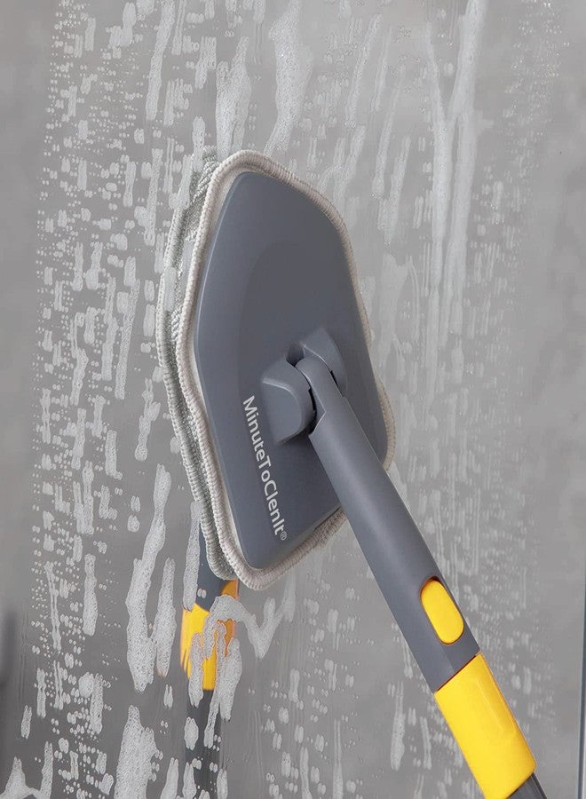 MinuteToCleanIt عبوة إعادة تعبئة وسادة مايكروفايبر من MinuteToCleanIt لفرشاة تنظيف بلاط الحمام القابلة للتمديد - عبوة من قطعتين من وسادات المايكروفايبر - Image 5