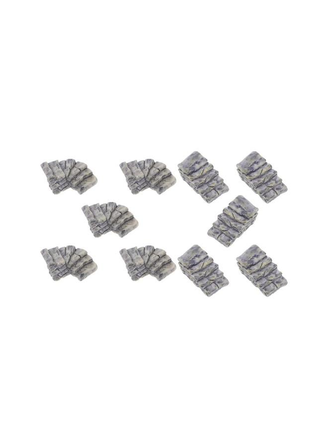 Generic 10pcs Miniature Stone Steps Fairy Mini Garden Ornament Cobblestone Stairs Dollhouse Accessory  - Image 1