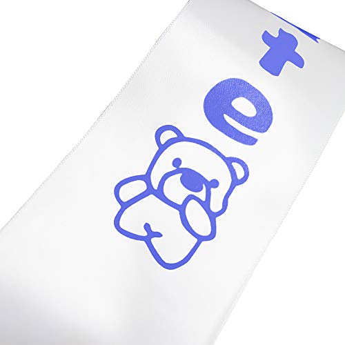 GraduationMall White Satin Kindergarten Graduation Sash with Printed Bear for Kids in Royal Fonts - Image 3