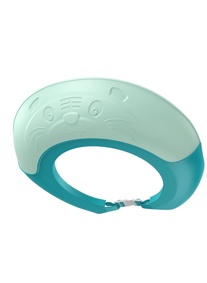 Adjustable baby and child shower cap waterproof shower face mask with elastic band, safe for bathing for more than 6 months, eye and ear protection - Image 1