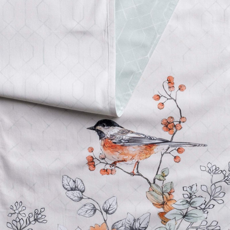 Maison d' Hermine Table Runners 100% Cotton 14.50Inch x 108Inch Tablerunner  Decorative Table Runner  Dining  Whitish Shabby Chique (Double Layer) - Thanksgiving/Christmas - Image 3