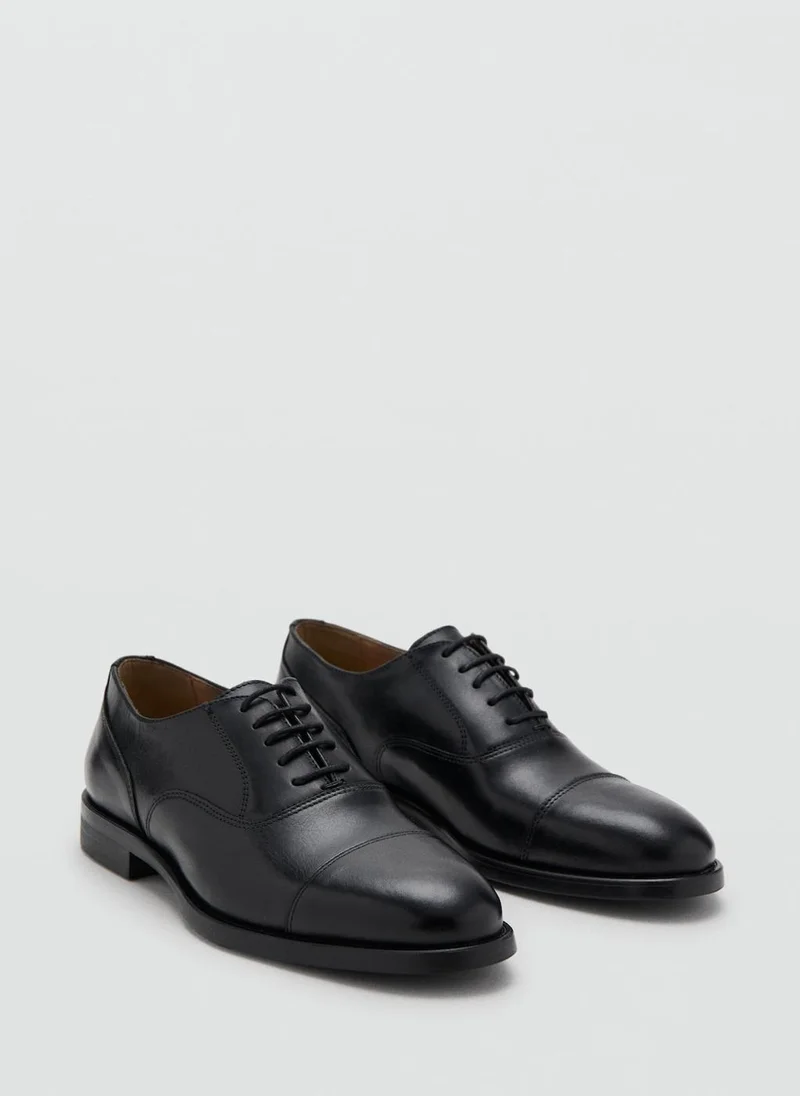 Mango Man Oxford style leather shoe