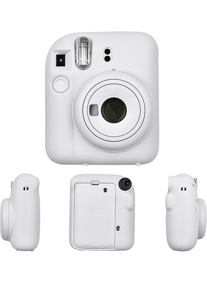O Ozone - Silicone Case for Fujifilm Instax Mini 12 Instant Camera Case |Soft Protective Camera Cover with Adjustable Shoulder Strap - Clay White - Image 1
