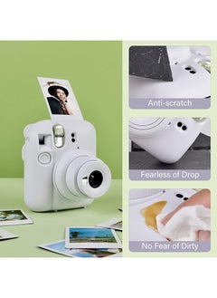 O Ozone Silicone Case for Fujifilm Instax Mini 12 Instant Camera Case |Soft Protective Camera Cover with Adjustable Shoulder Strap - Clay White  - Image 2