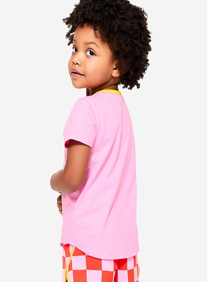 DECATHLON Kids' Unisex Multisports Cotton T-Shirt - Begonia - Image 3