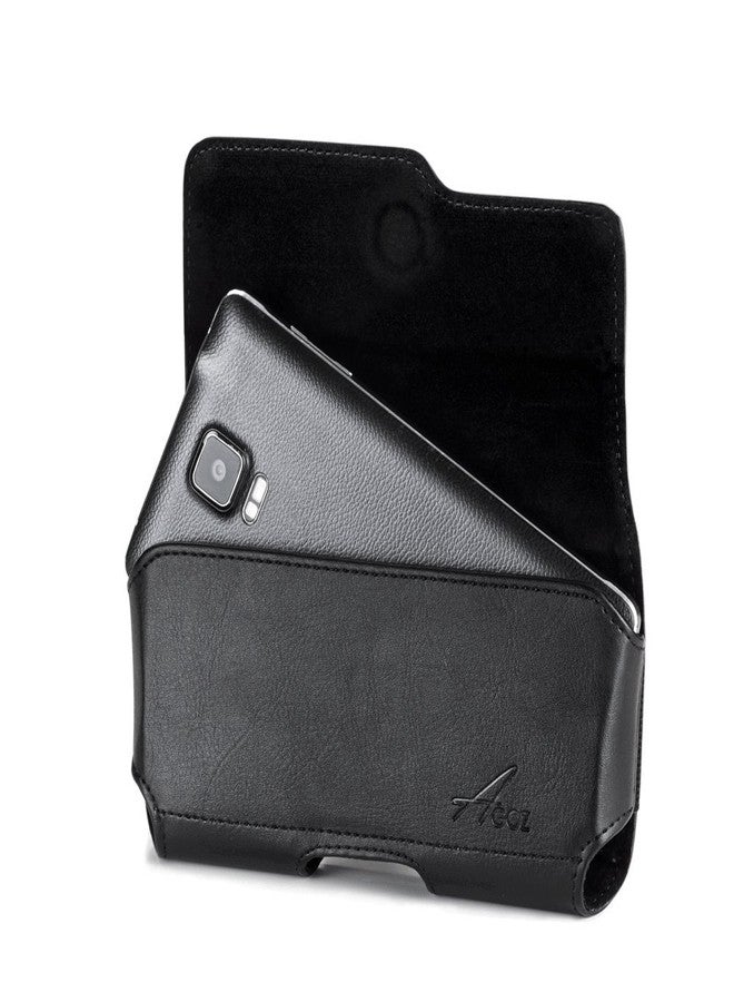 AGOZ for Samsung Galaxy J3 Emerge SM-J327P, Galaxy J3 Eclipse SM-J327V, Galaxy J3 Mission, Premium Leather AGOZ Pouch Case Holster Cover with Belt Clip & Loops and Magnetic Closure - Image 3