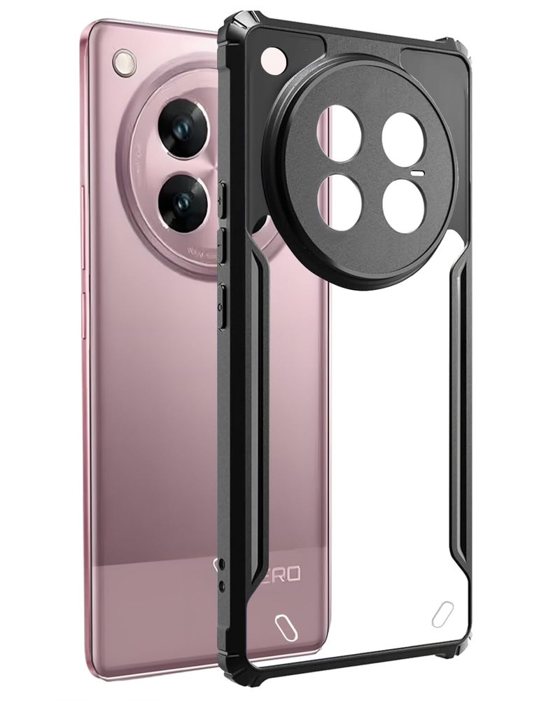 SPAZY CASE سبازي كيس® إنفينيكس زيرو 40 5G باك كفر | غطاء خلفي شفاف من الكريستال الواضح من بي سي الصلب مع مطاط TPU، غطاء حماية من السقوط لإنفينيكس زيرو 40 5G - Image 1