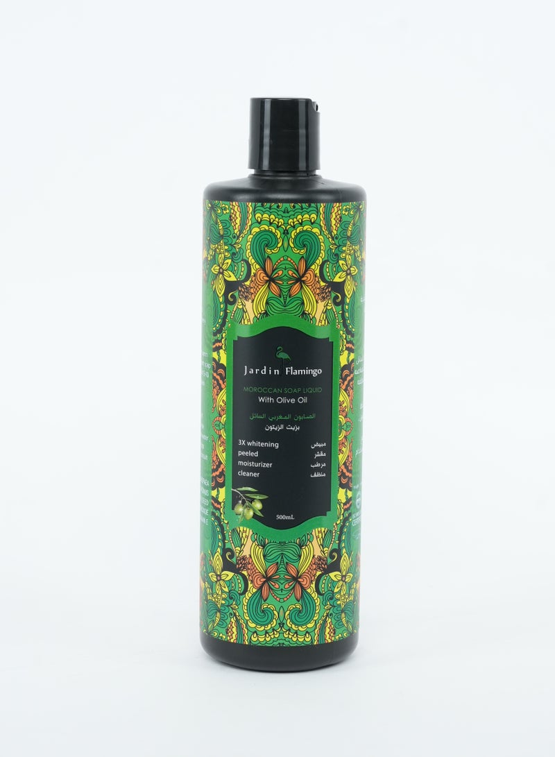Jardin Flamingo Moroccan Soap Liquid 500ml - Olive Oil - Image 2