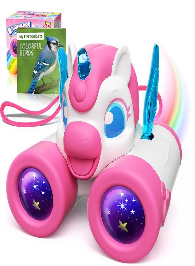 Tqeieu Unicorn Toys for Girls Age 3-12,Cute Heart & Wings Design Kids Binoculars with Bird Watching Manual,Toddler Toys,Kids Stocking Stuffers,3 4 5 6 7 8 9 10 11 12 Year Old Girl Christmas Birthday Gifts - Image 1