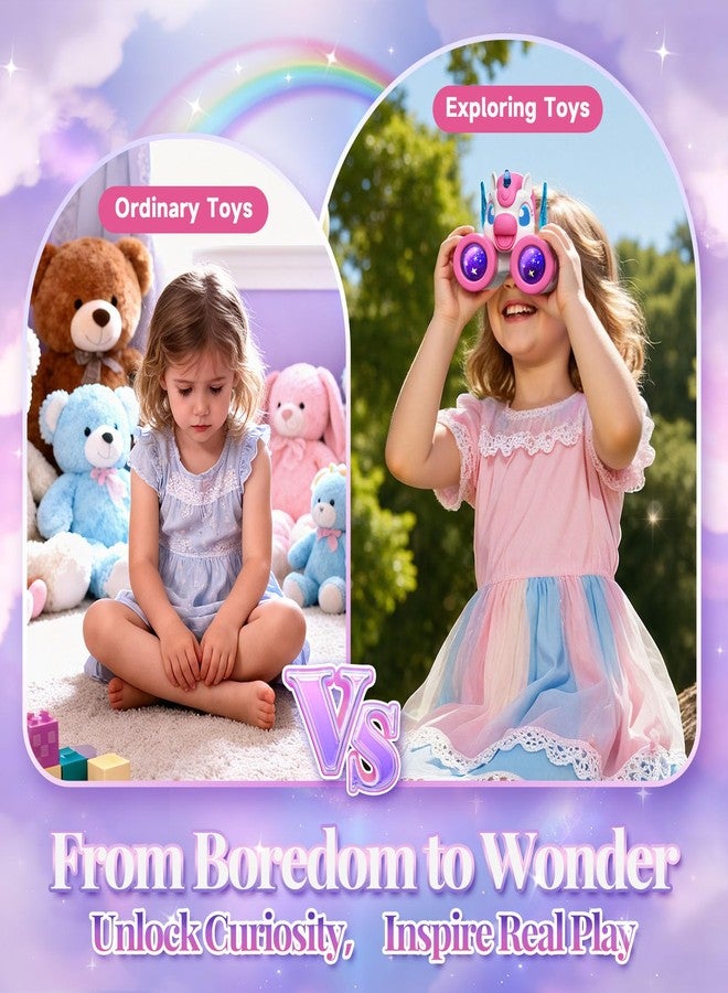 Tqeieu Unicorn Toys for Girls Age 3-12,Cute Heart & Wings Design Kids Binoculars with Bird Watching Manual,Toddler Toys,Kids Stocking Stuffers,3 4 5 6 7 8 9 10 11 12 Year Old Girl Christmas Birthday Gifts - Image 4