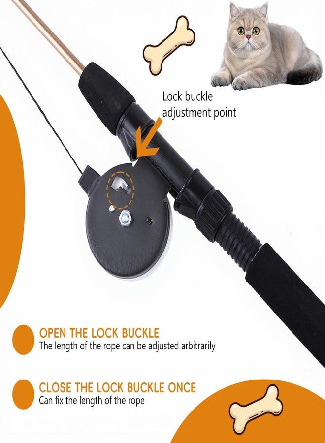 Qpets® Cat Wand Toys, Retractable Interactive Cat Feather Teaser with Realistic Fish, Telescopic Rod Fun Indoor Outdoor for Active Play & Exercise - Image 4